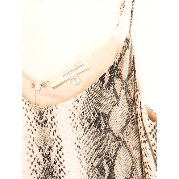 Lavender Brown Snake Print Tank Dress - Picture 4 of 4